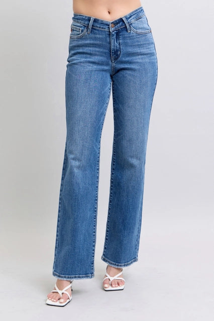 Judy Blue HW Vintage Wash Straight Leg