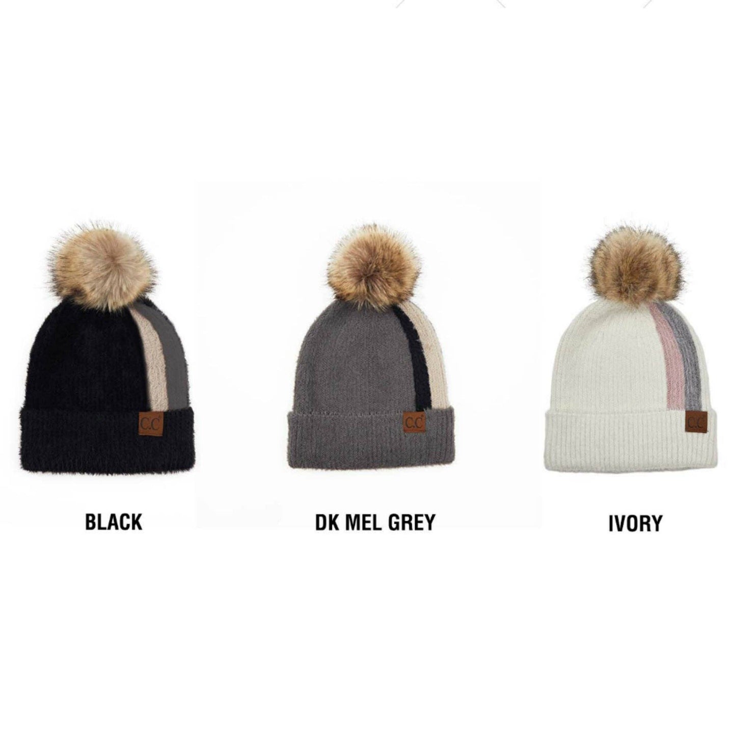 C.C Striped Beanie