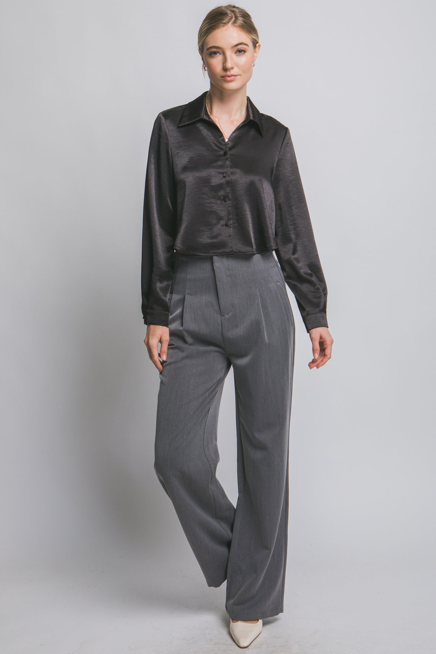 Aria Satin Blouse