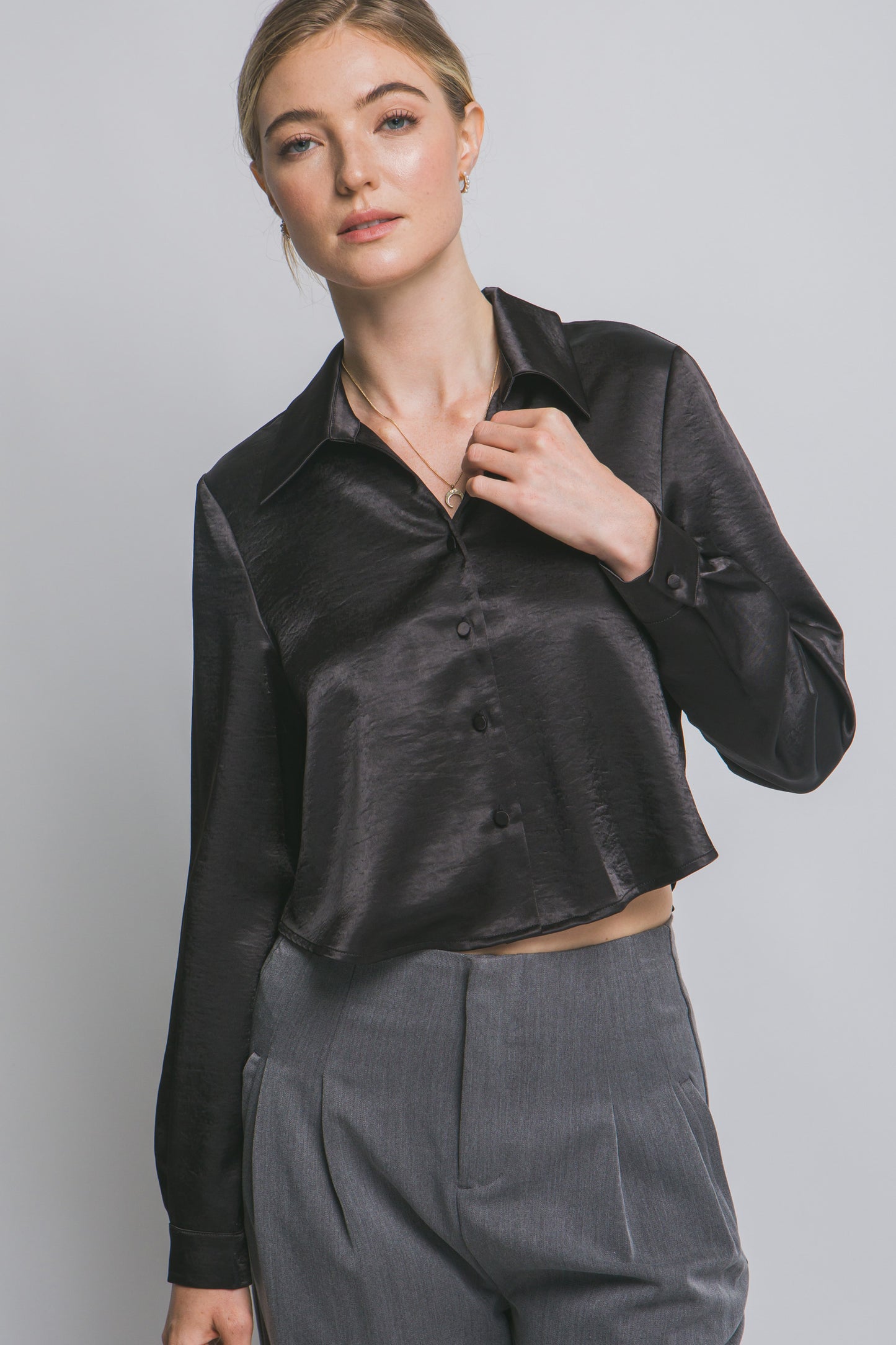 Aria Satin Blouse