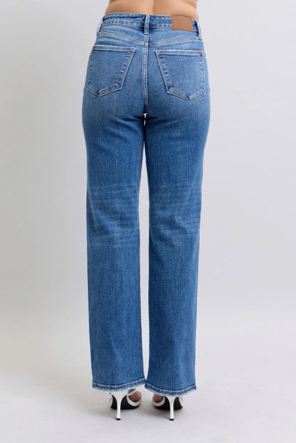 Judy Blue HW Vintage Wash Straight Leg