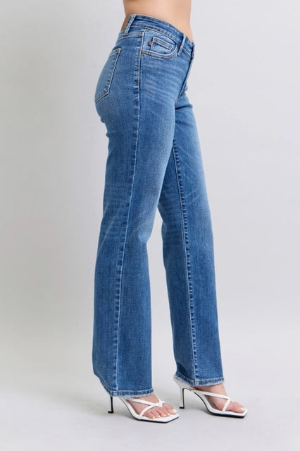 Judy Blue HW Vintage Wash Straight Leg