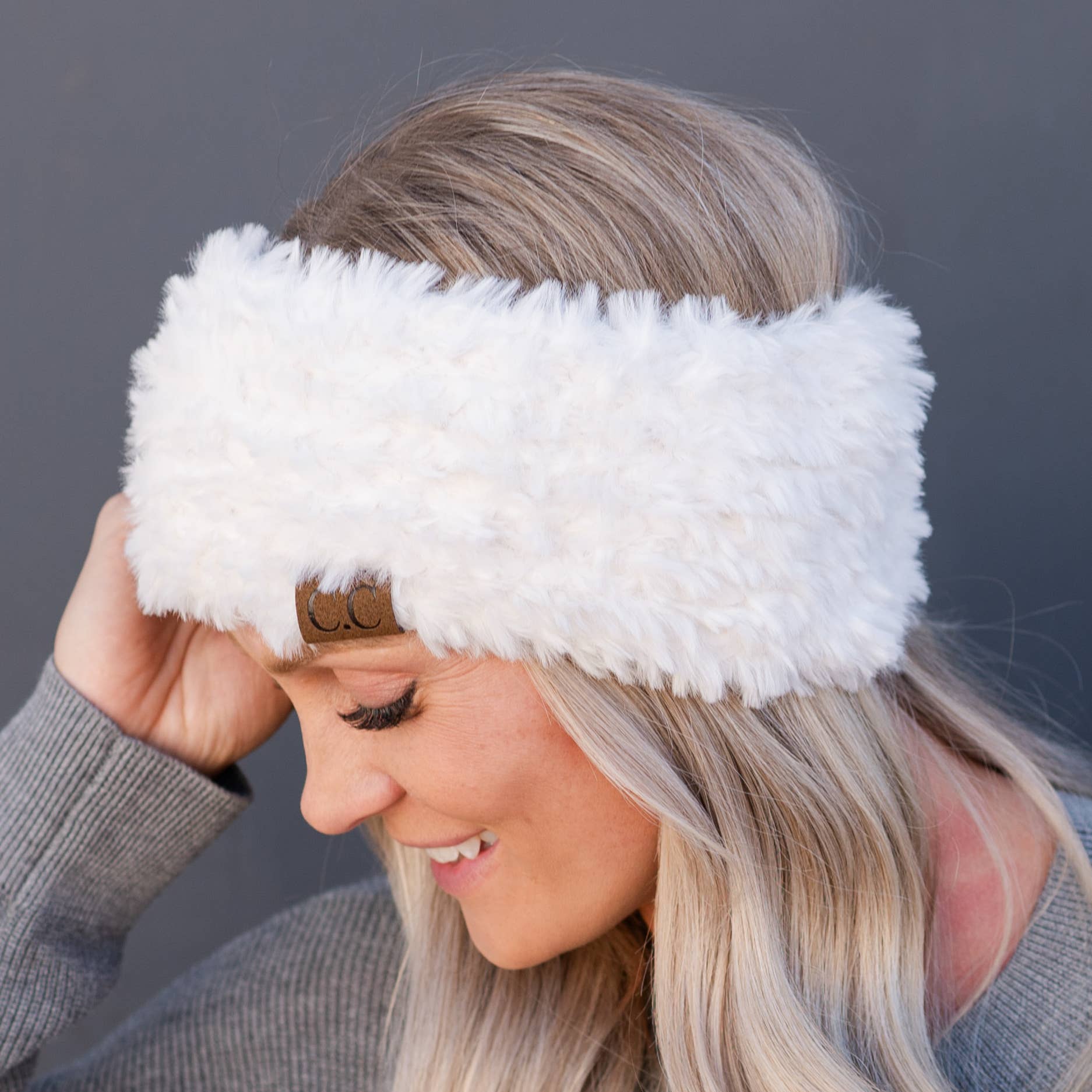 Faux Fur Head Wrap – Ruby Shade