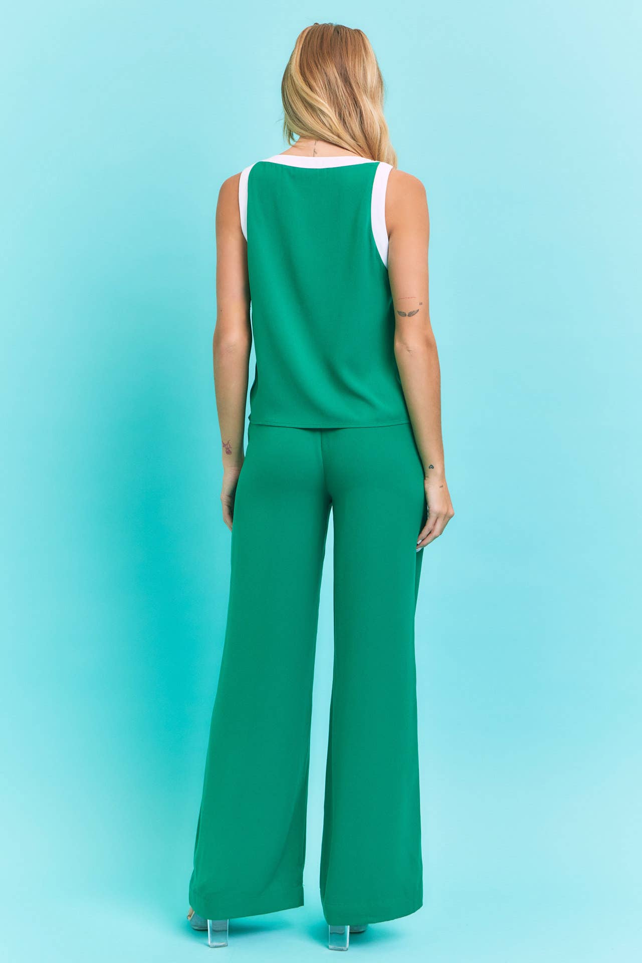 Aubrey Woven Top And Pants Set