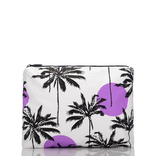 Sun Palm Mid Pouch-Purple