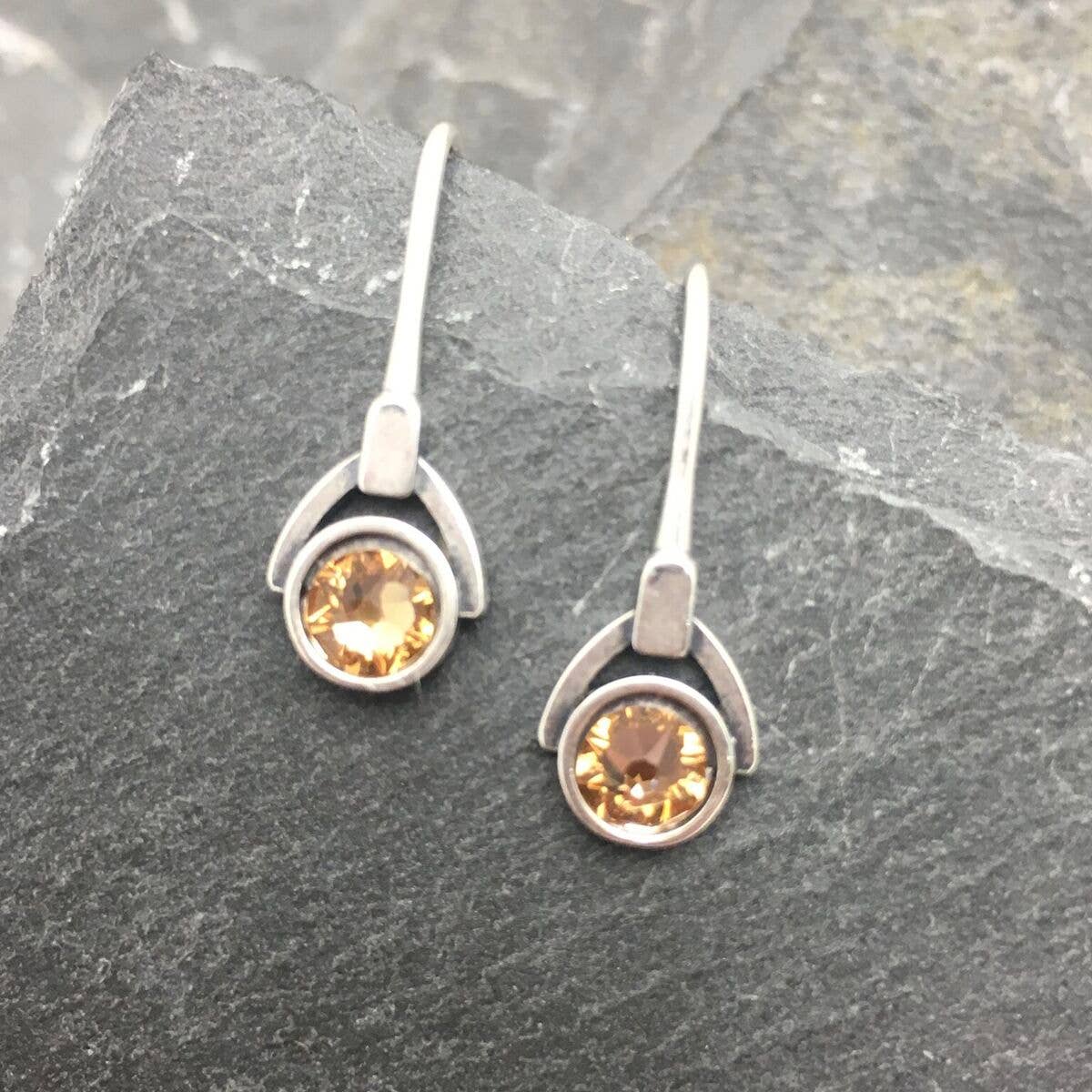 Silver Swarovski Crystal Earring
