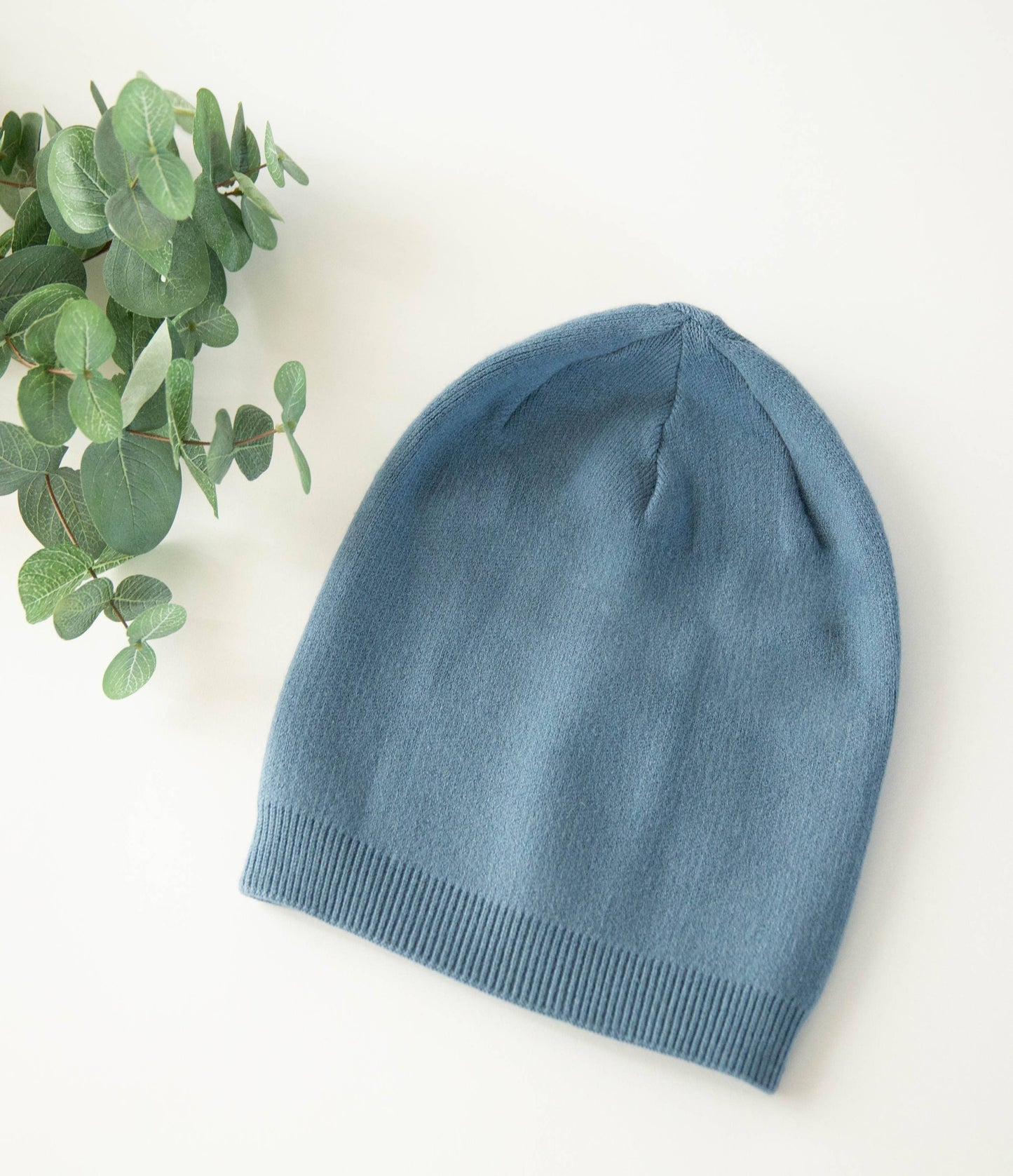 Cashmere Blend Beanie - Blue