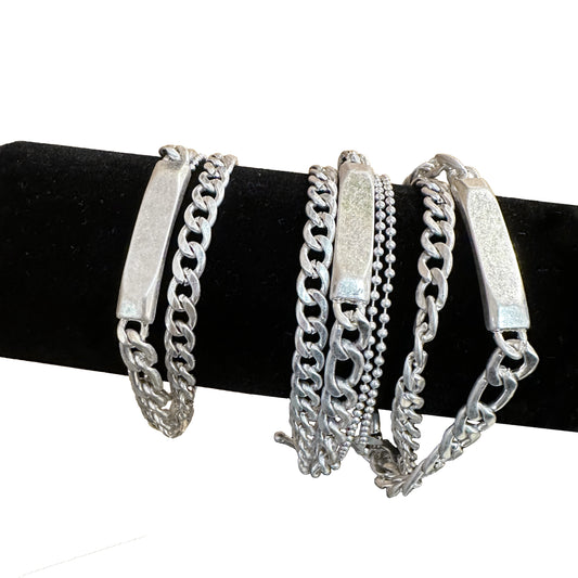 Silver Chains Bracelet