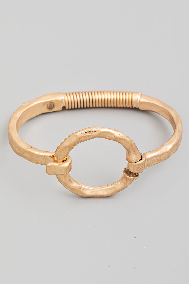 Hammered Circle Bracelet
