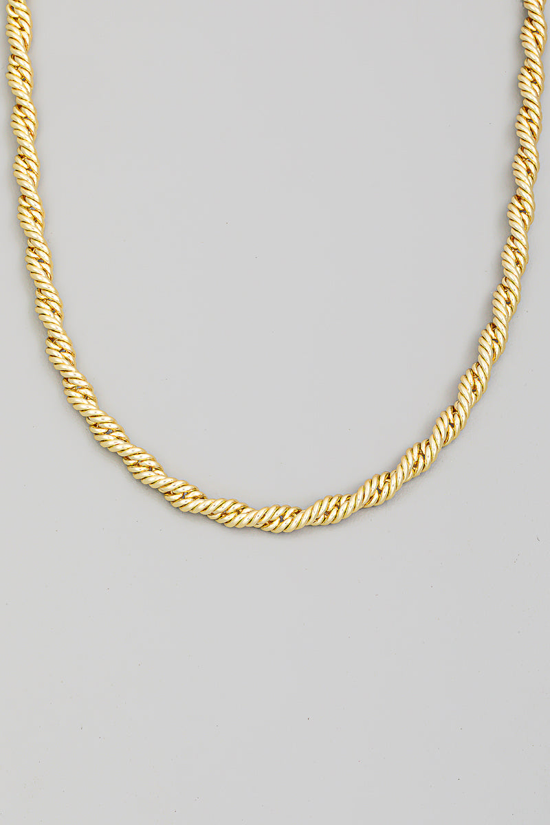 Spiral Chain Twist Necklace