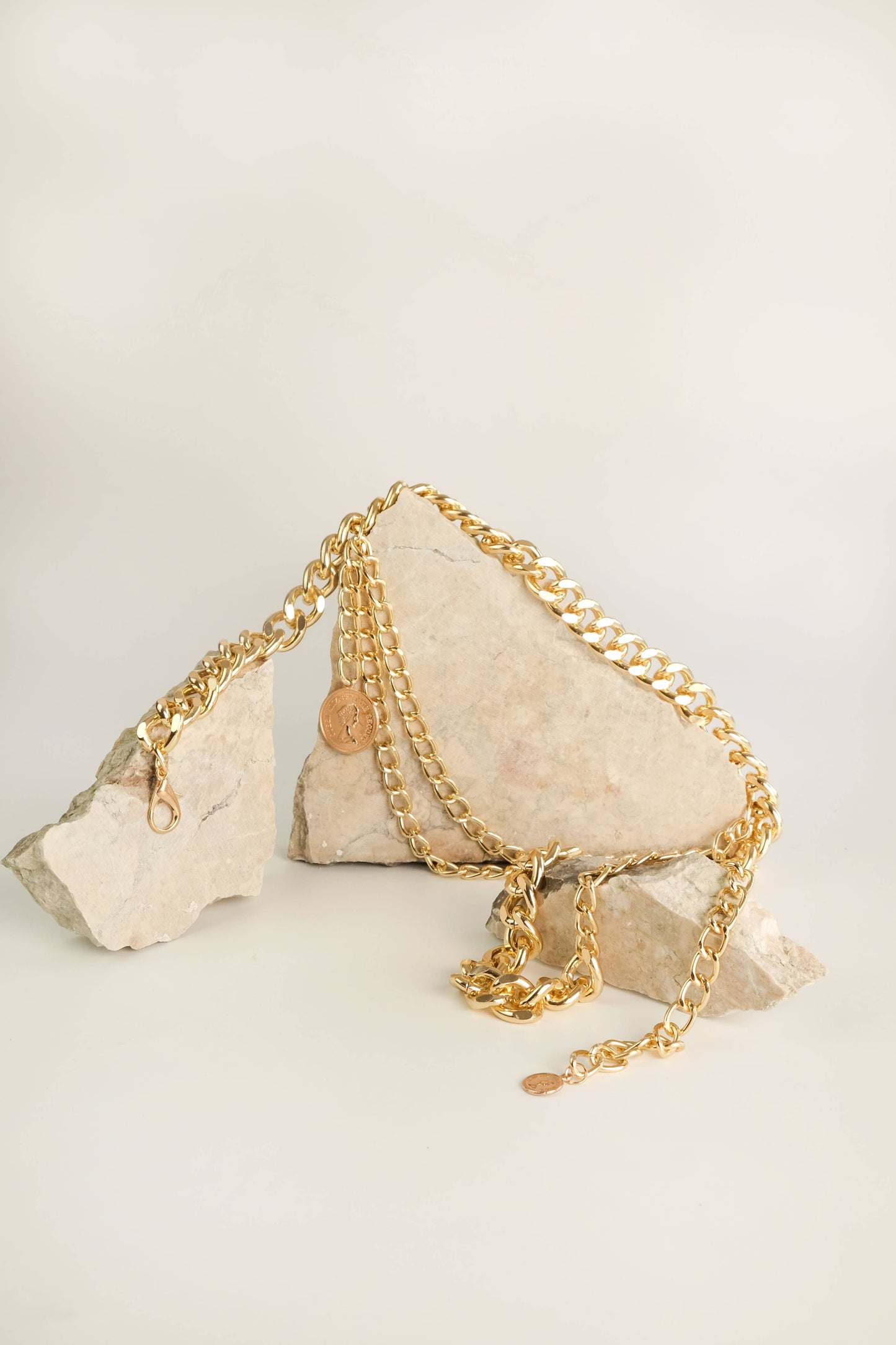 Multilayer Silver Chain Belt