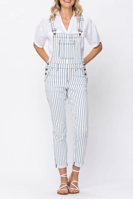 Judy Blue Boyfriend Striped Overall
