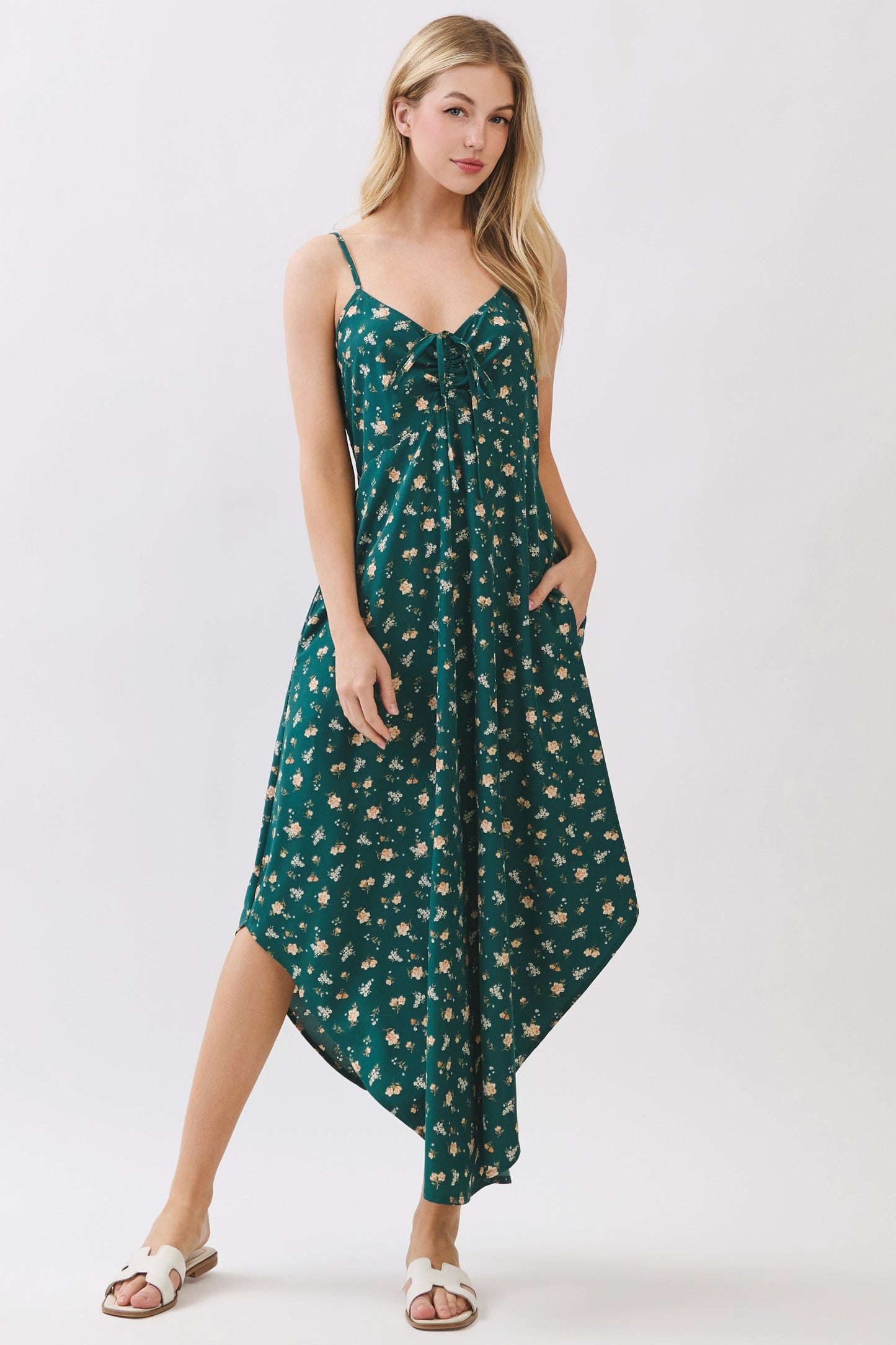 Flower Bud Midi Dress