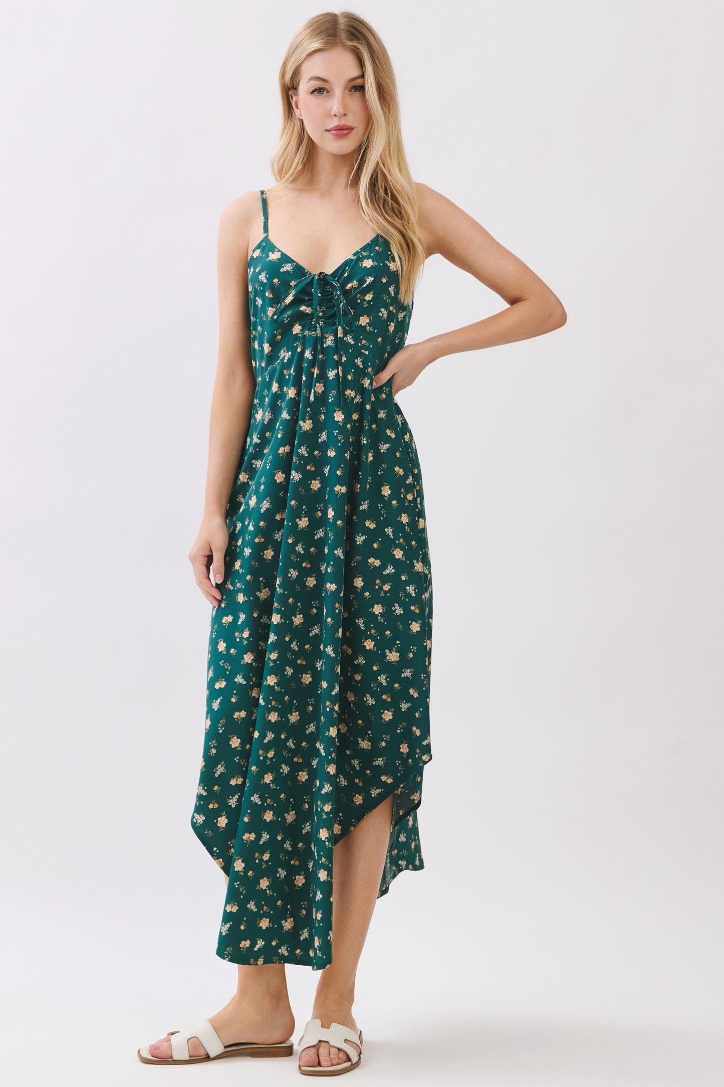 Flower Bud Midi Dress