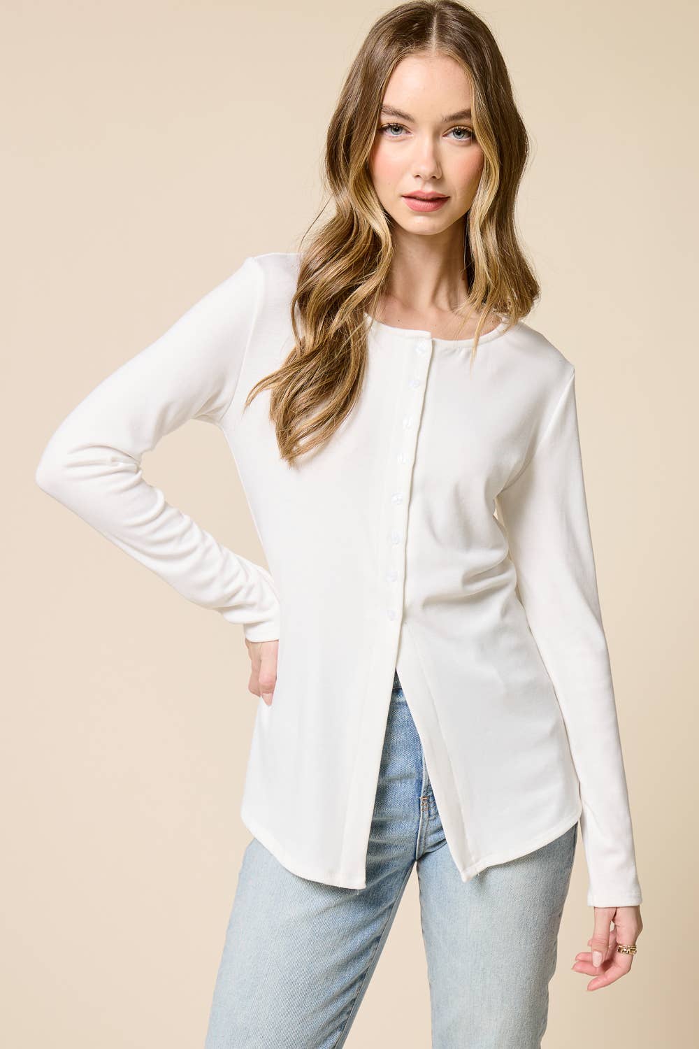 Tessa Button-Front Cardigan