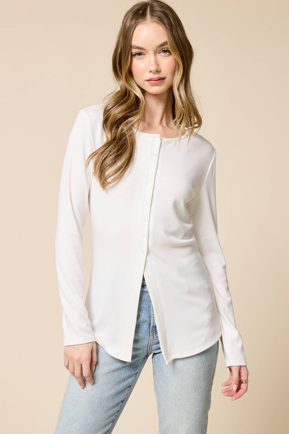 Tessa Button-Front Cardigan