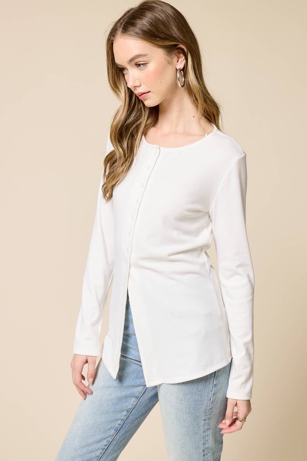 Tessa Button-Front Cardigan