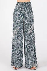 Leaf Print Pants