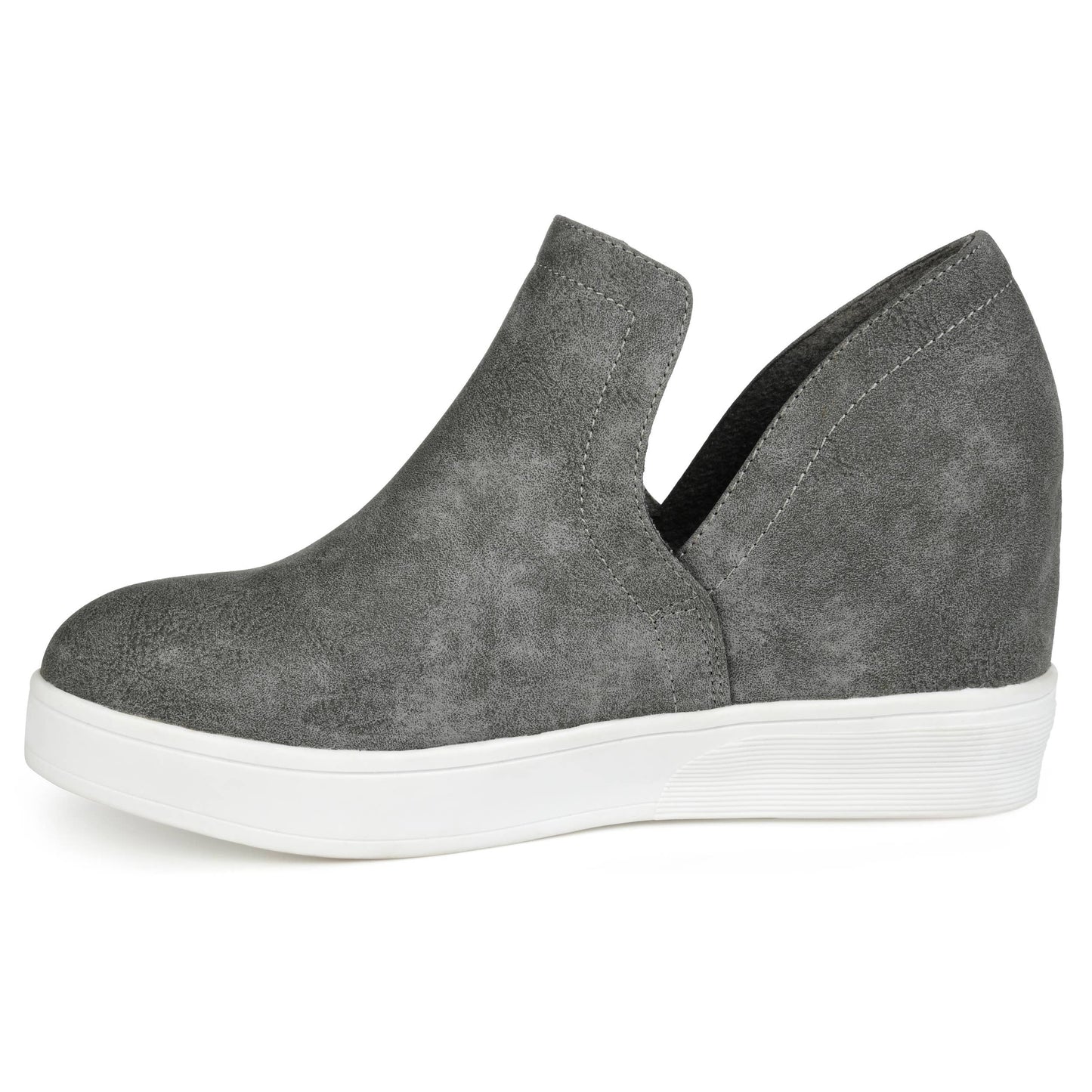 Cardi Wedge Sneakers In Faux Leather