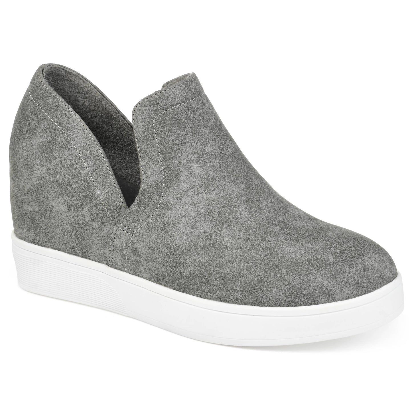 Cardi Wedge Sneakers In Faux Leather