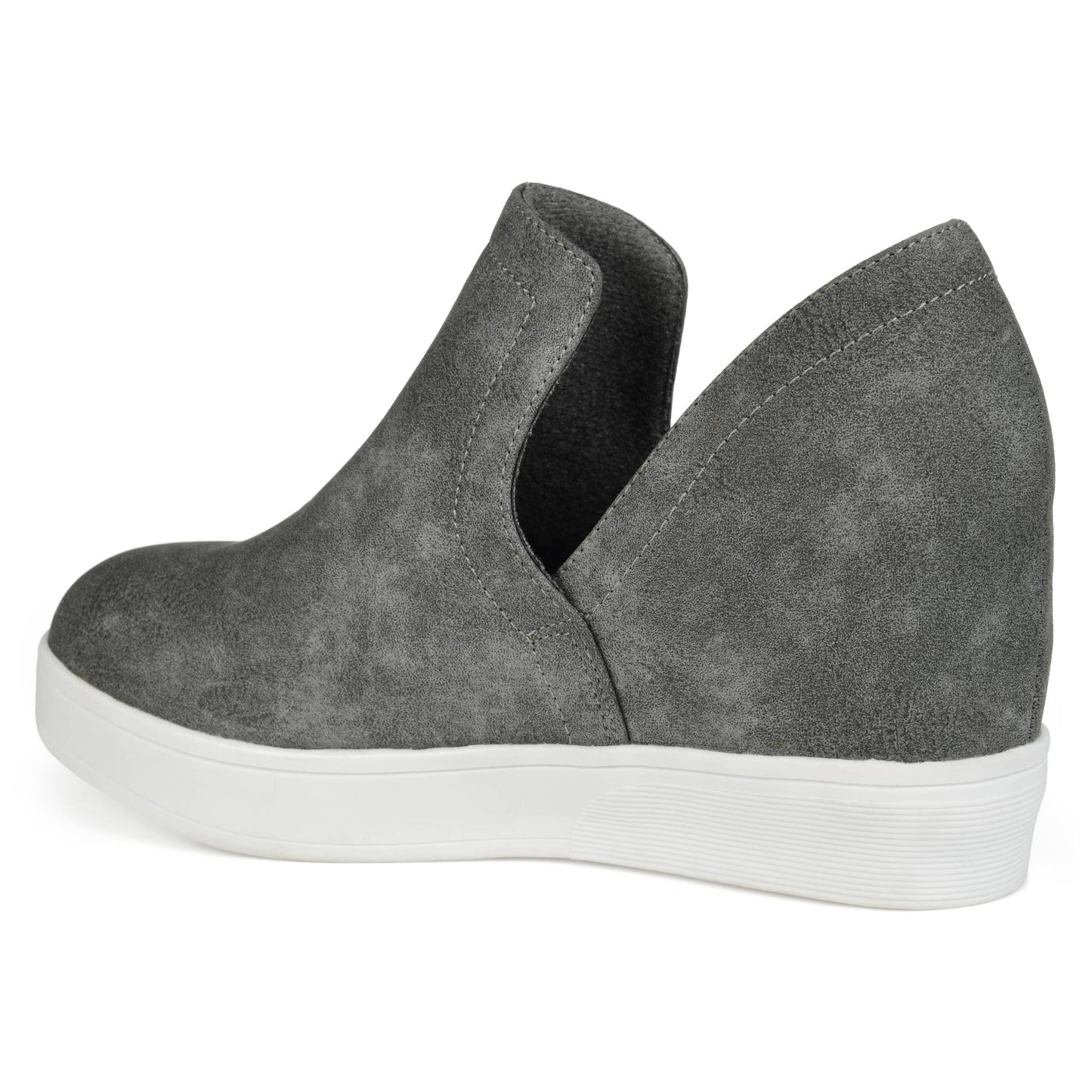 Cardi Wedge Sneakers In Faux Leather