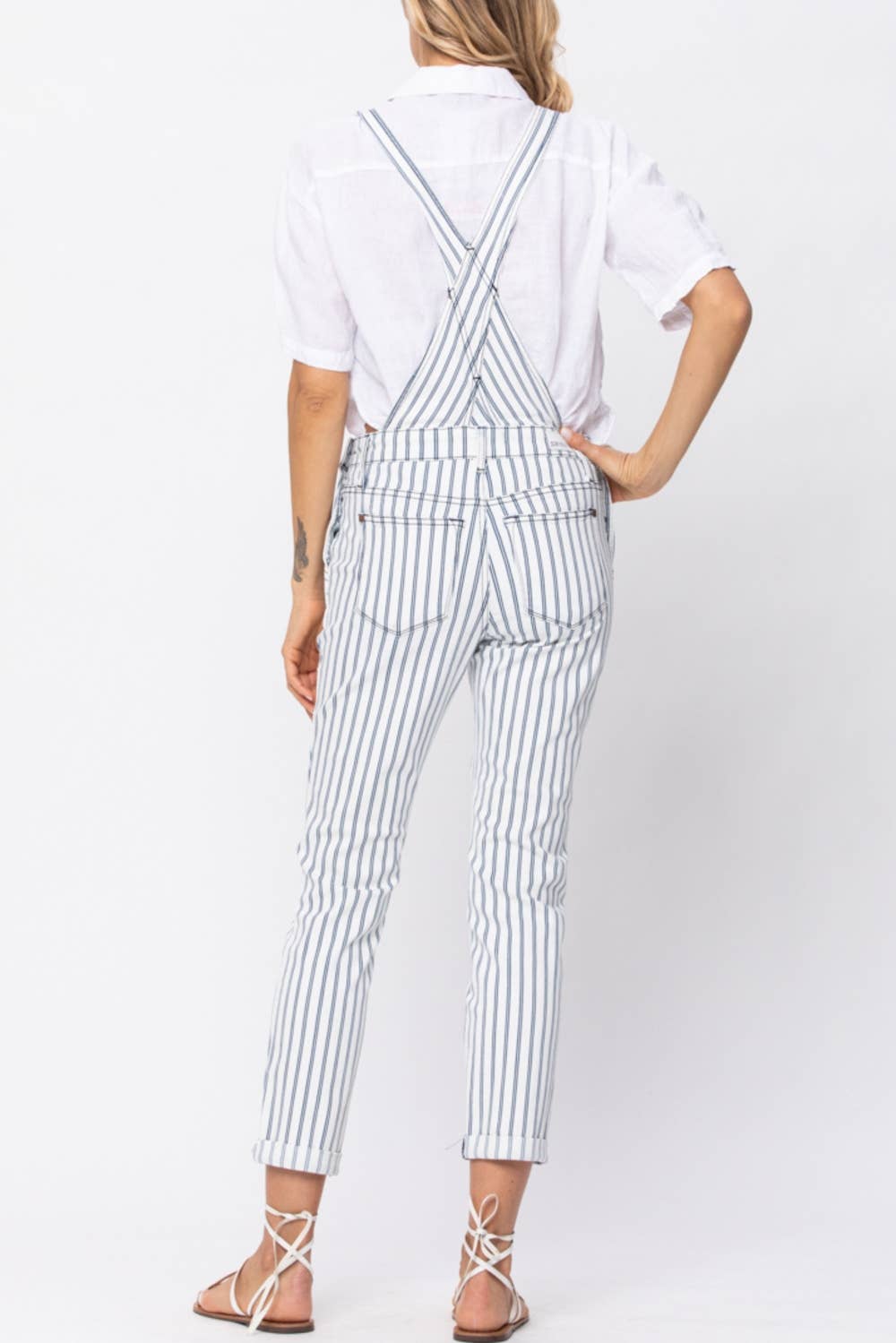 Judy Blue Boyfriend Striped Overall