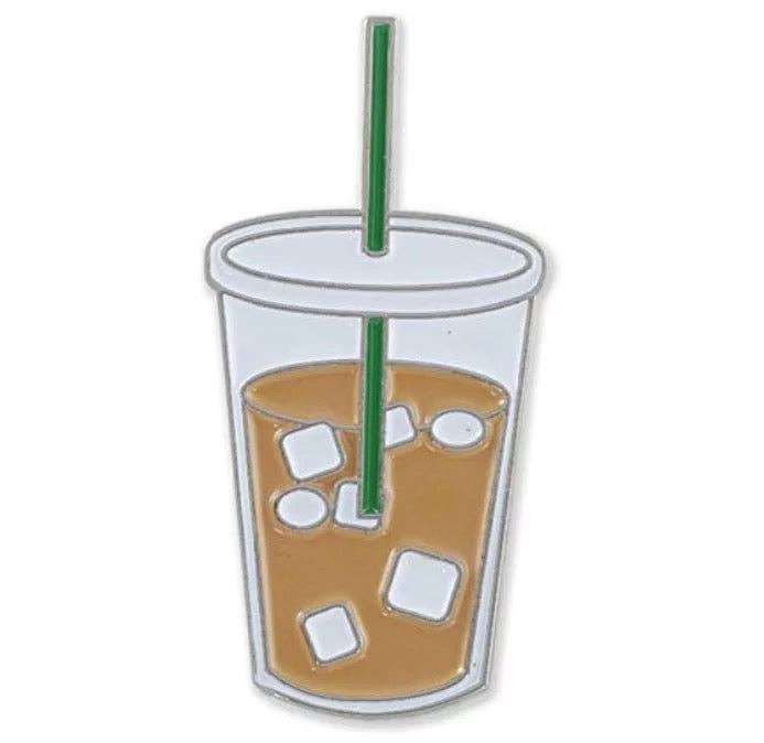 Iced Coffee Enamel Pin