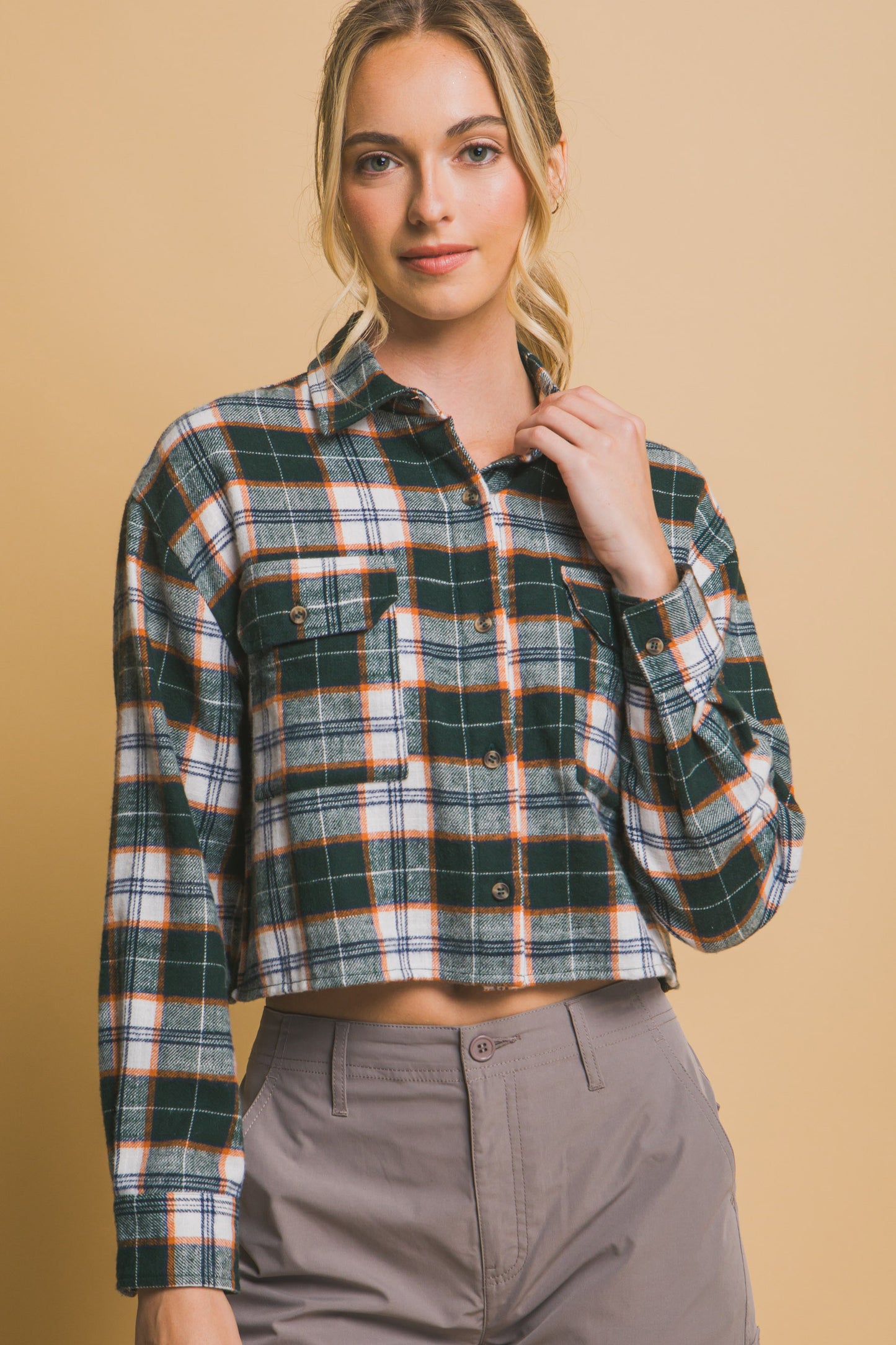 Mercer Plaid Top