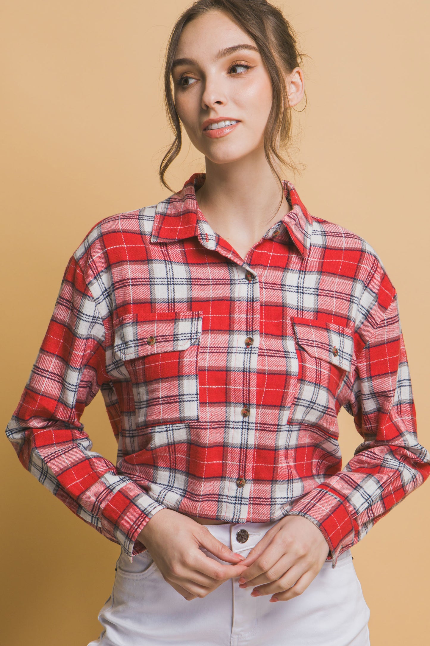 Mercer Plaid Top