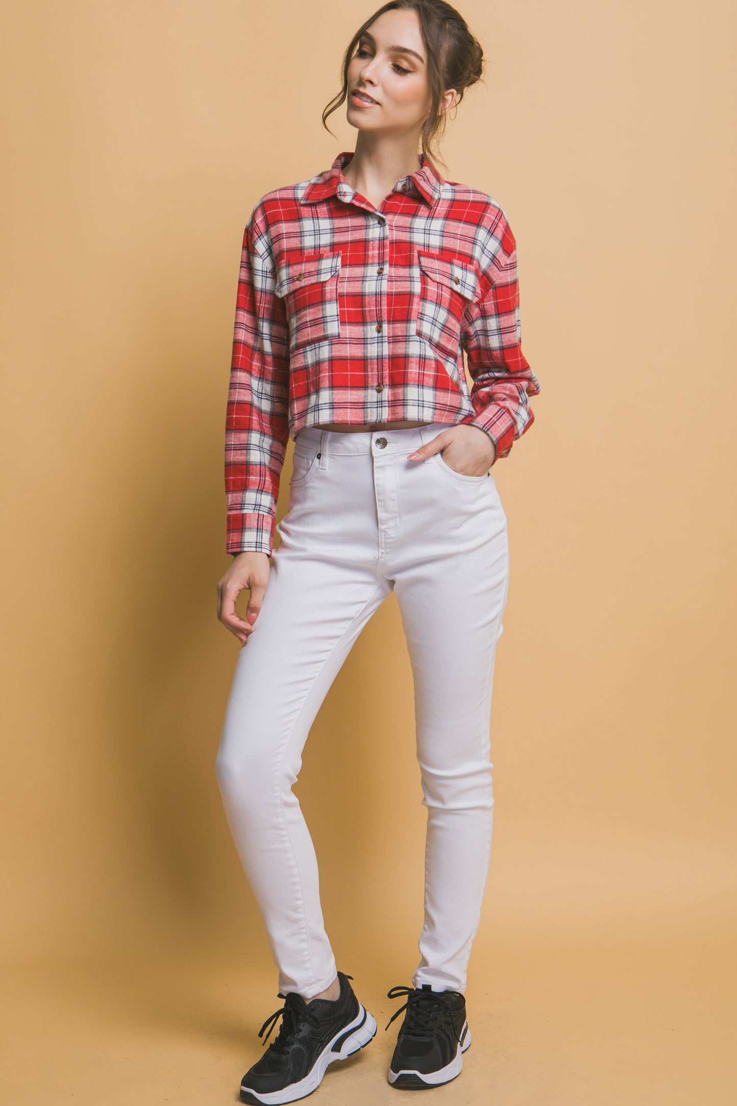 Mercer Plaid Top