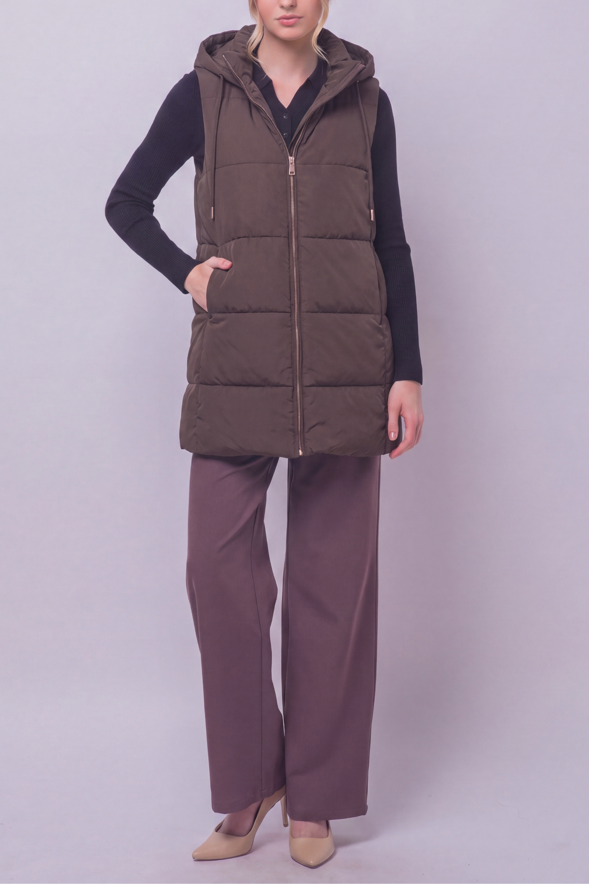 Olivia Long Puffer Vest