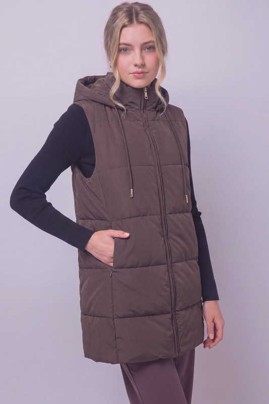 Olivia Long Puffer Vest