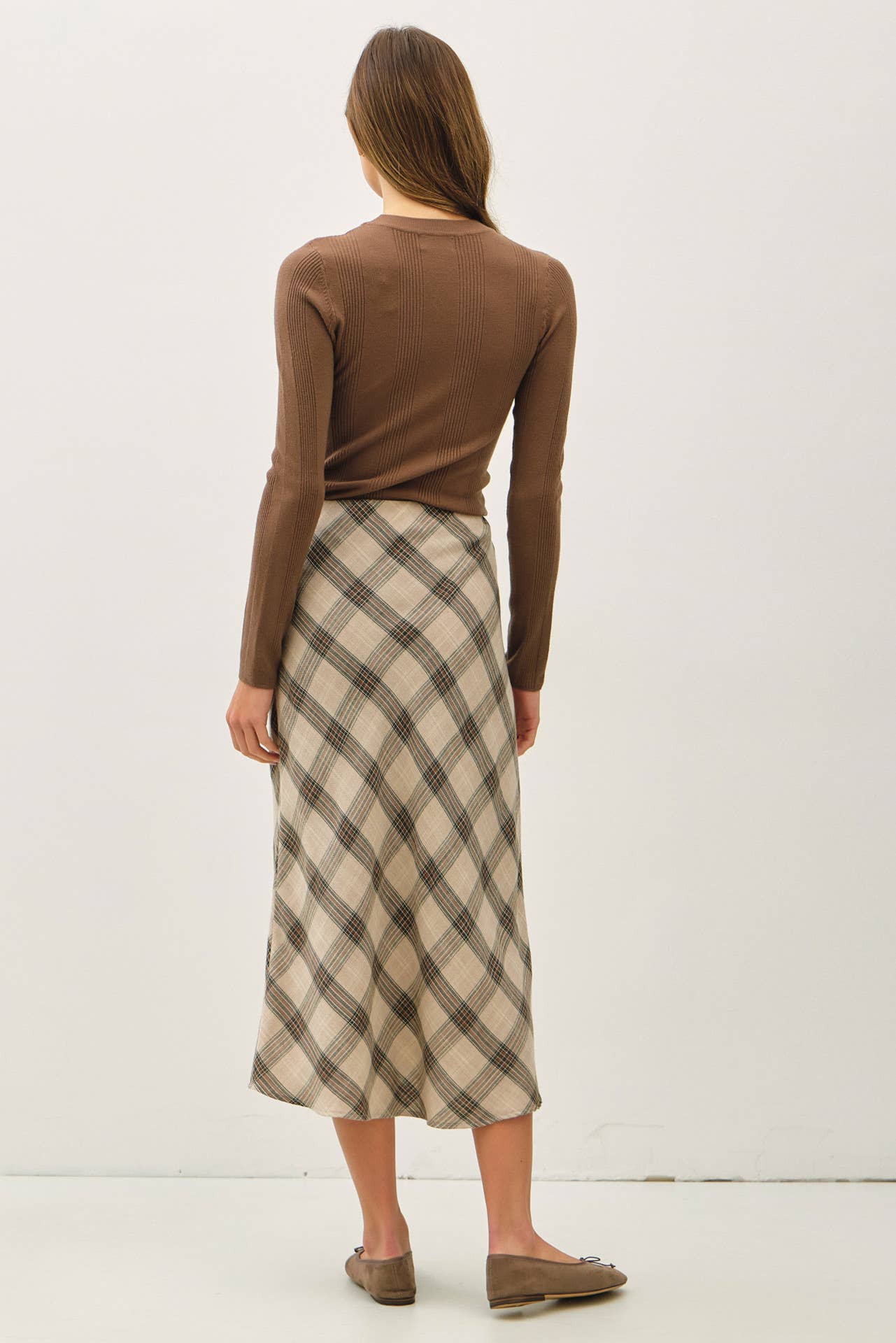 Ruth Plaid Midi Skirt