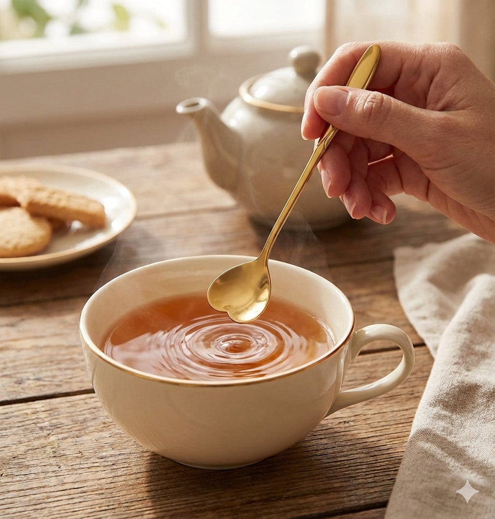 Jillian Gold Heart Teaspoons