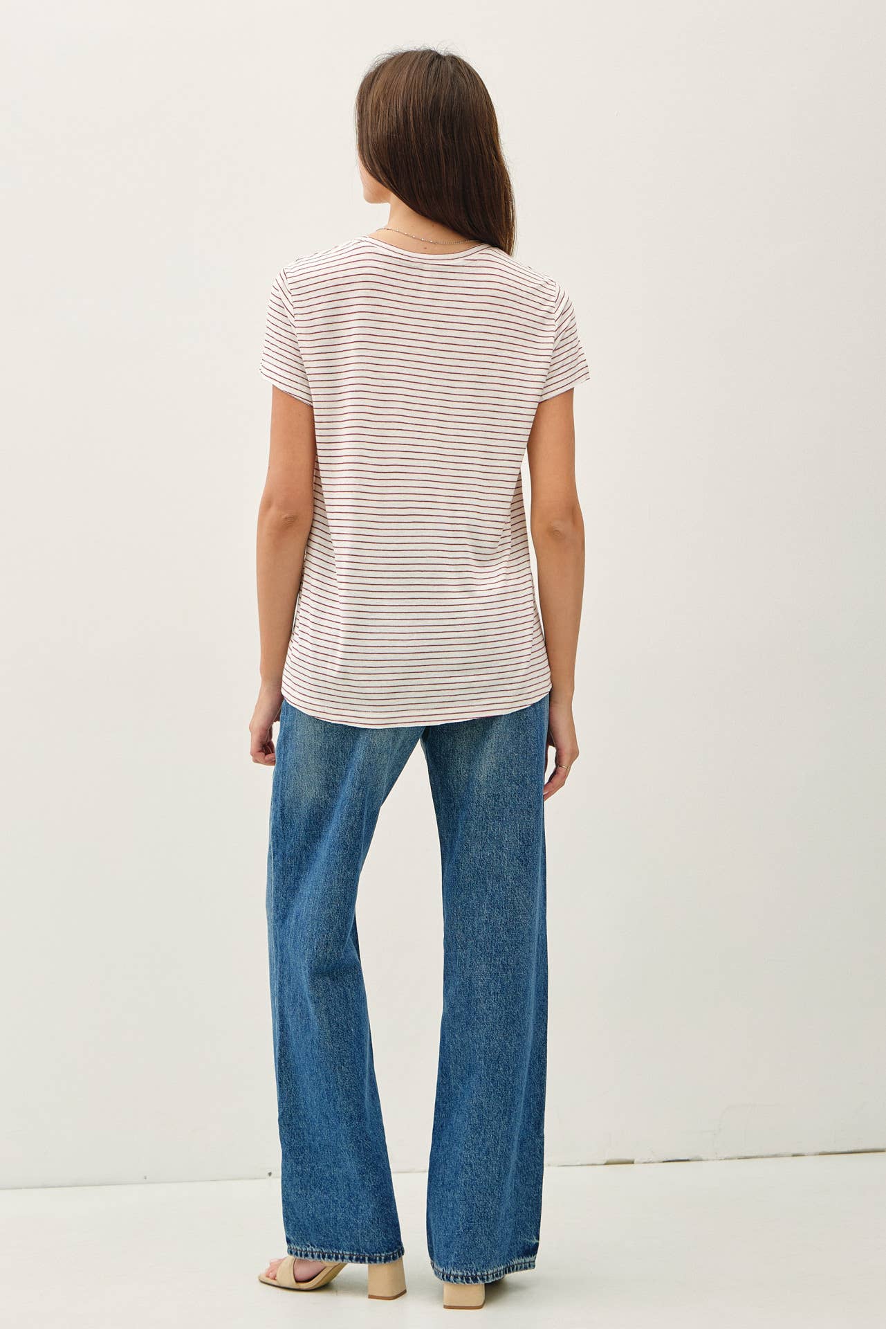 Cherry Pinstriped Tee