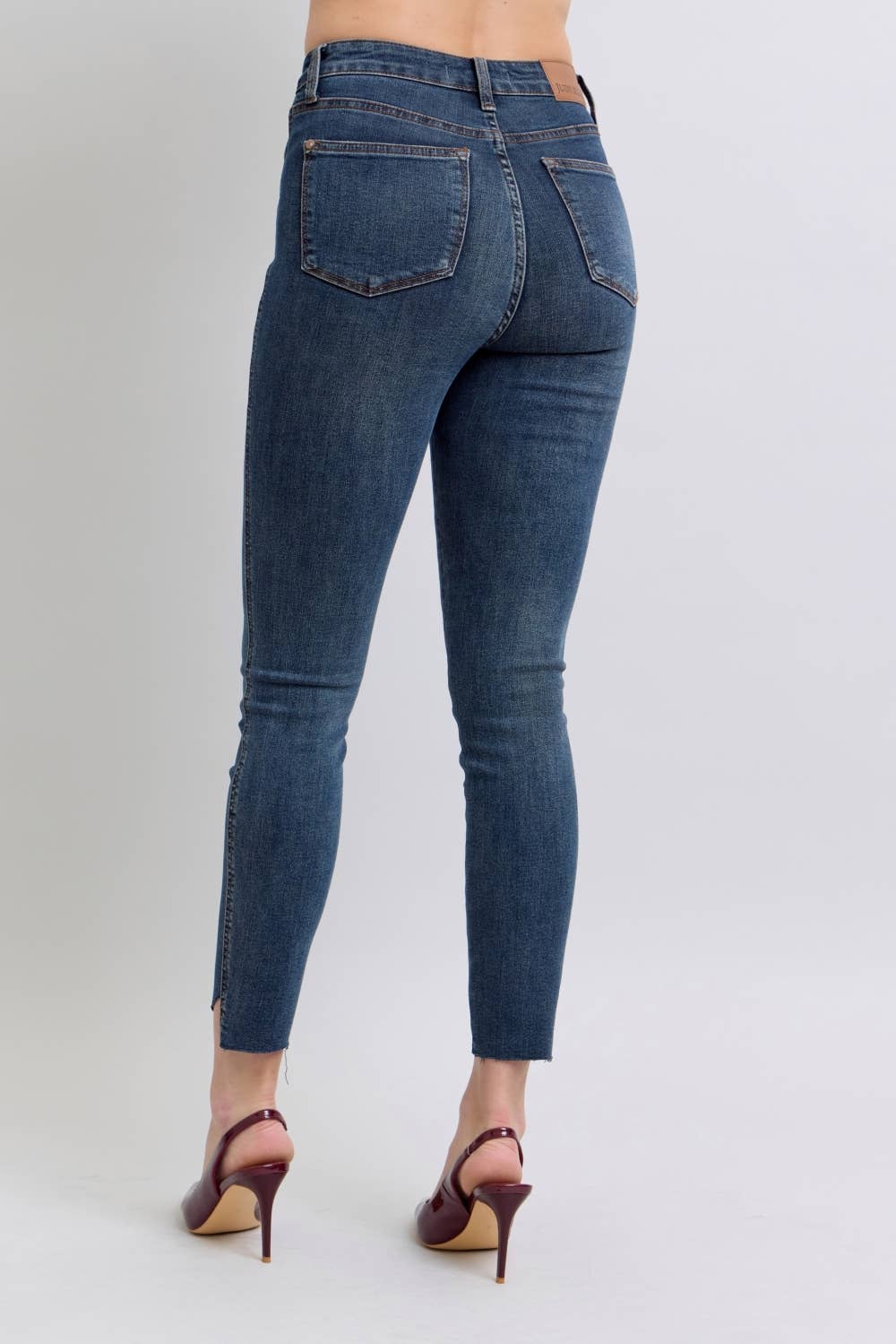 Judy Blue HW Tummy Control Step Hem Skinny