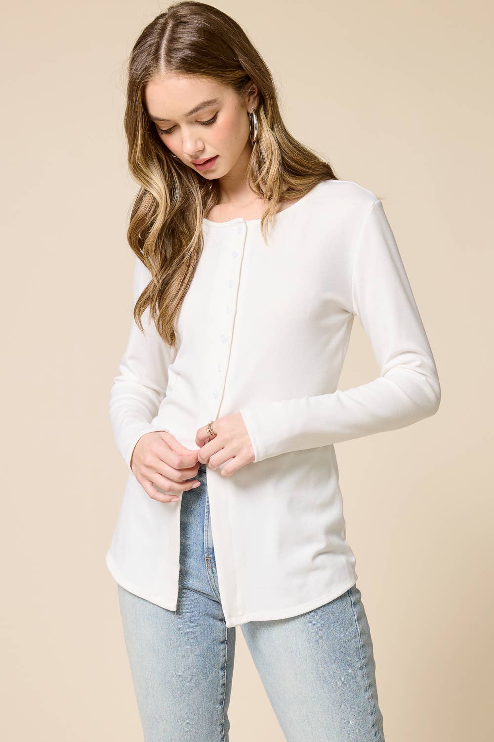 Tessa Button-Front Cardigan