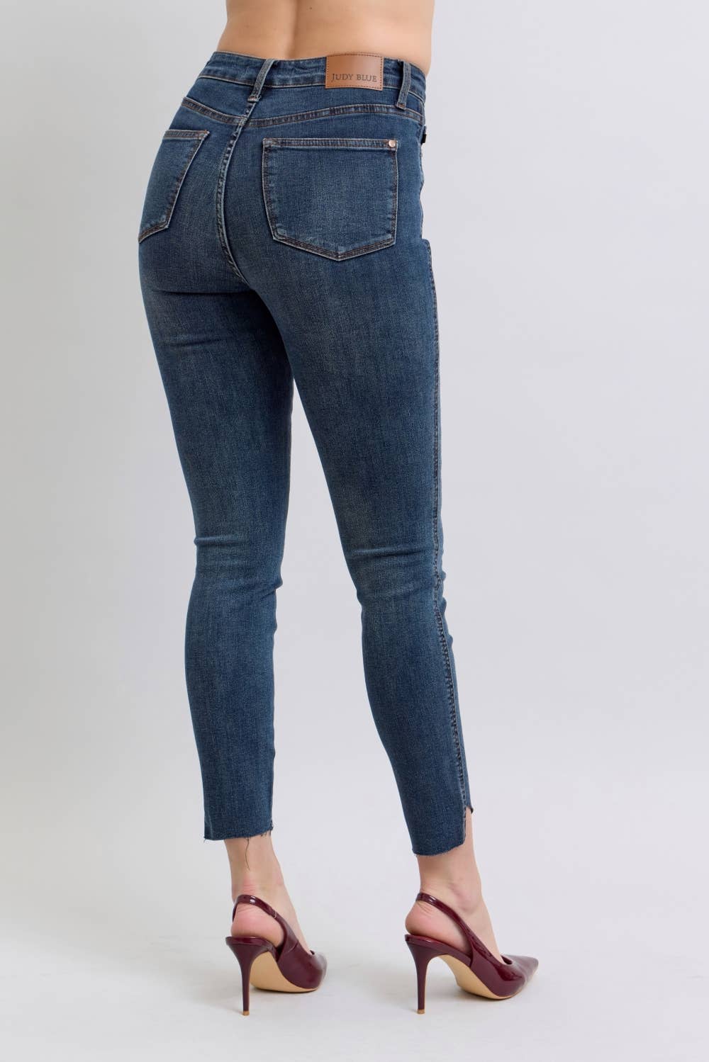 Judy Blue HW Tummy Control Step Hem Skinny