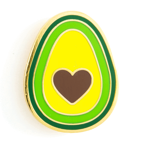 Avocado Heart Enamel Pin