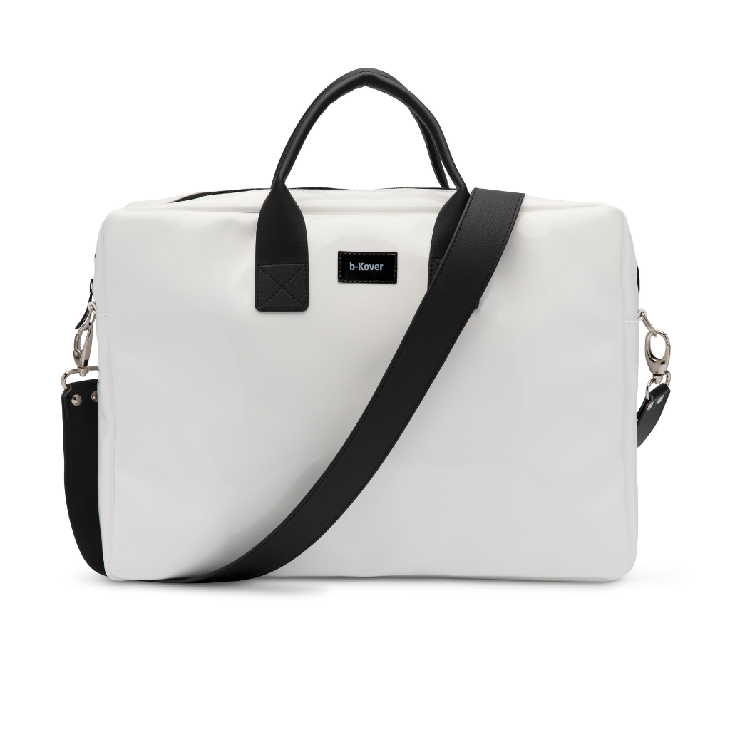 Charol Briefcase - White