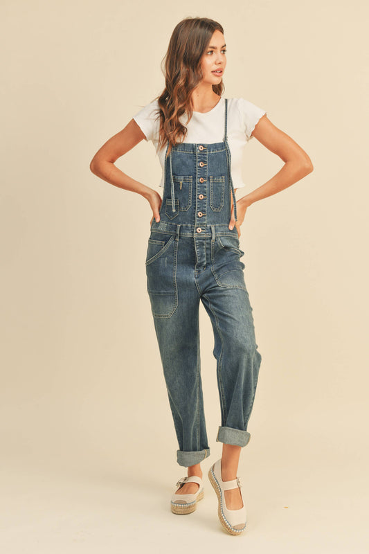 Shelby Overall Jumpsuit-Denim